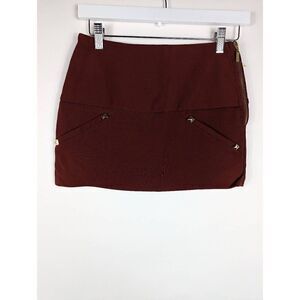 Mellina burgundy gold toned studs size 6